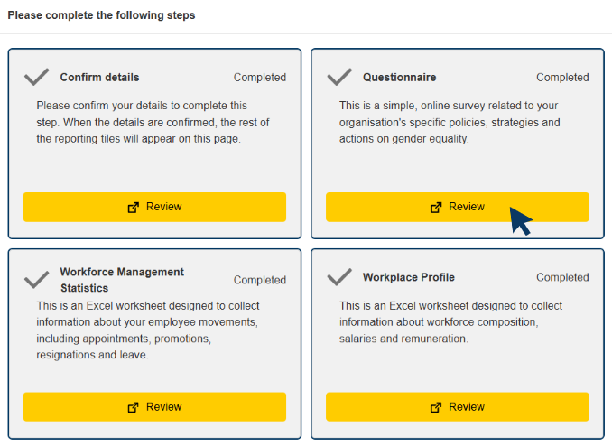 if you review any section, you must follow the lodgement process again