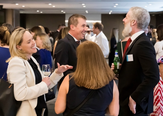 EOCGE 2020 event - shows a group of people talking