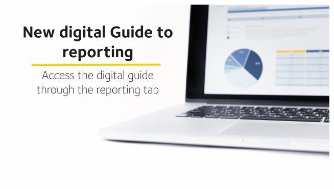 This image depicts the new digital reporting guide, which can be accessed through the reporting tab on the WGEA homepage