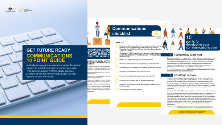Images from the WGEA communcations 10 point guide