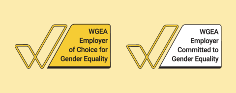 employer of choice for gender equality and employer committed to gender equality logos with WGEA tick