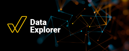 Decorative tile with Data Explorer in text and WGEA logo